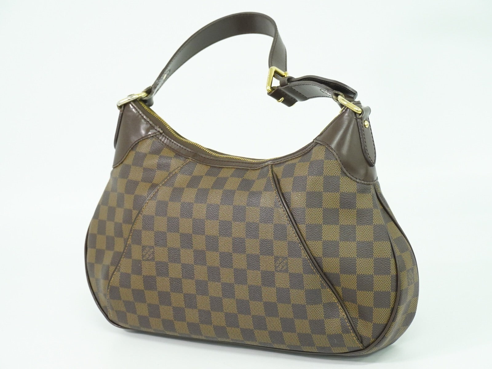 Louis Vuitton Thames Handbag Damier Brown Canvas Bag (Pre-Owned)