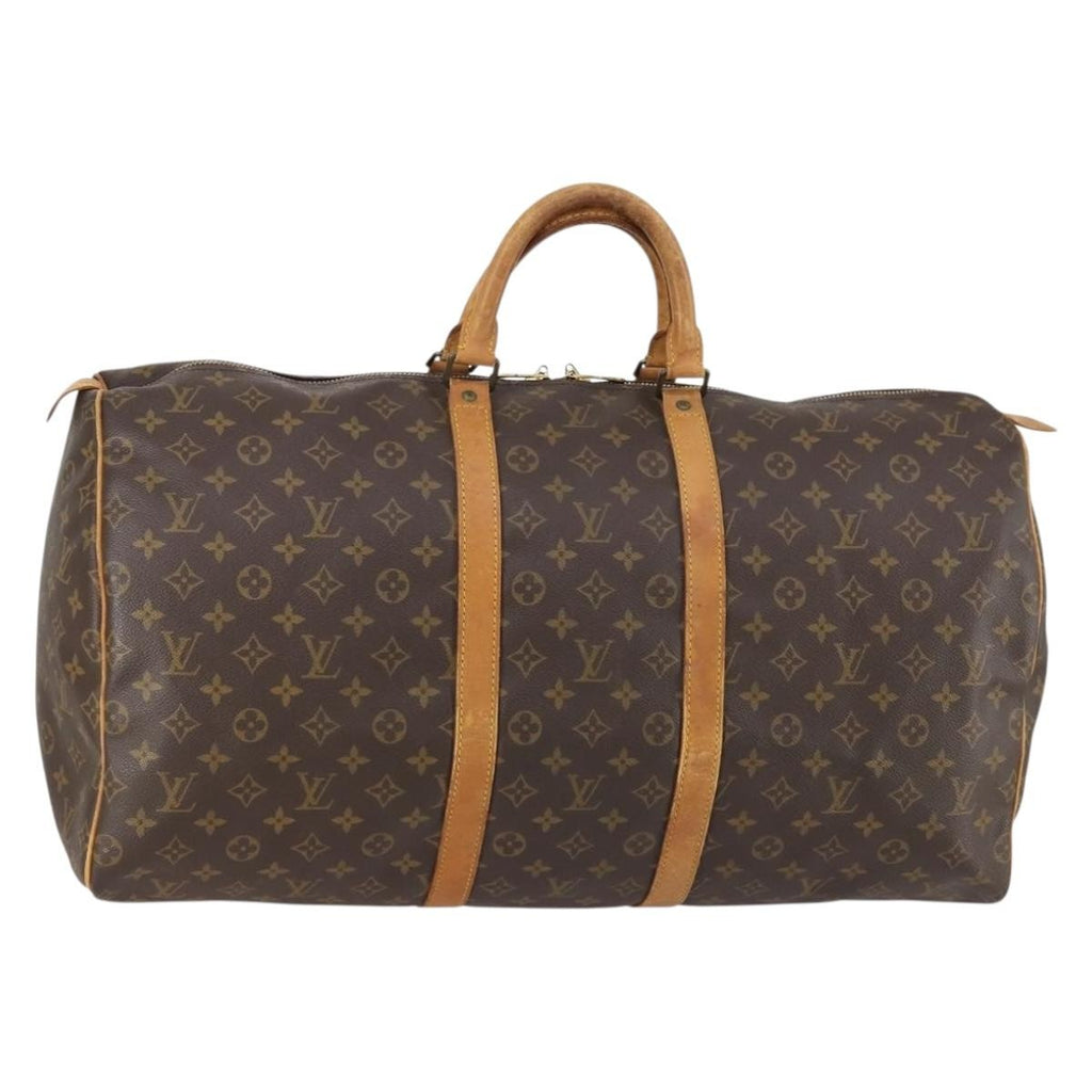 Louis Vuitton Keepall Bag Monogram Canvas Brown Canvas Travel Bag Bag (Pre-Owned)