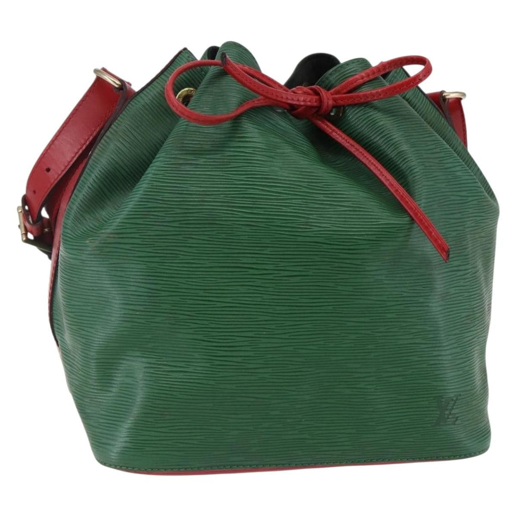 Louis Vuitton Petit Noe Handbag Two Tone Epi Leather Green Leather Bag (Pre-Owned)