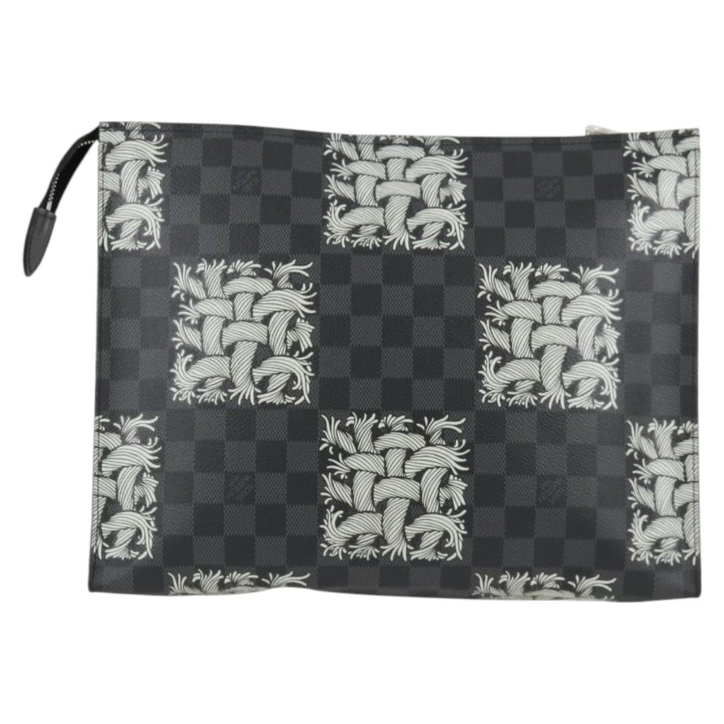 Louis Vuitton Pochette Voyage Limited Edition Nemeth Damier Graphite Black Canvas Clutche & Pouche Bag (Pre-Owned)