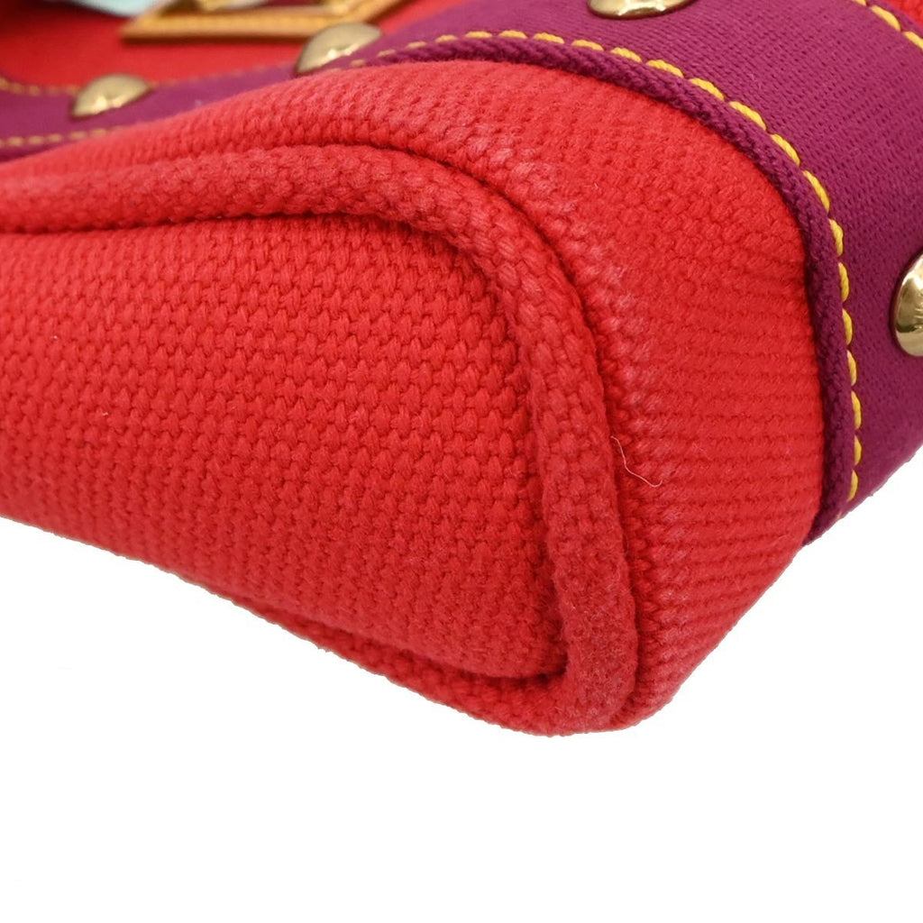 Louis Vuitton Antigua Tote Canvas Red Canvas Tote Bag Bag (Pre-Owned)