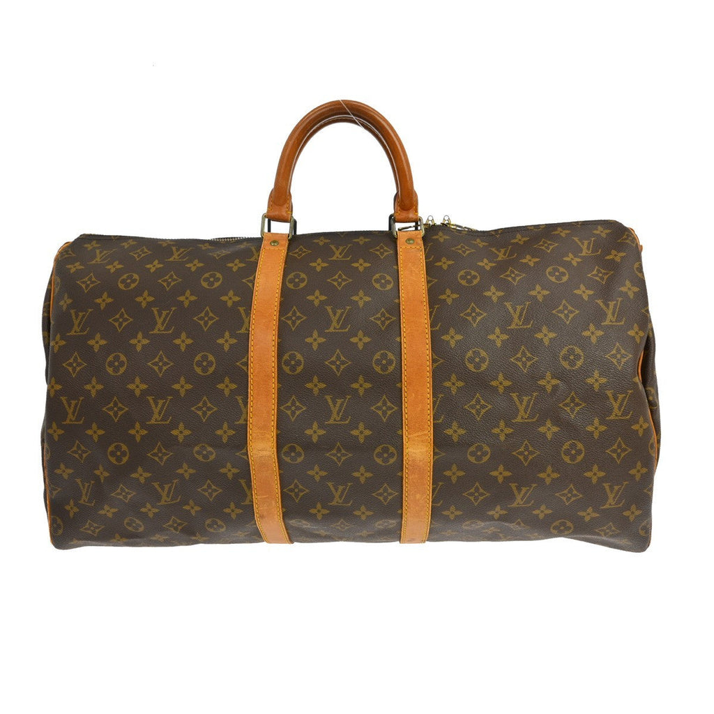 Louis Vuitton Keepall Bag Monogram Canvas Brown Canvas Travel Bag Bag (Pre-Owned)