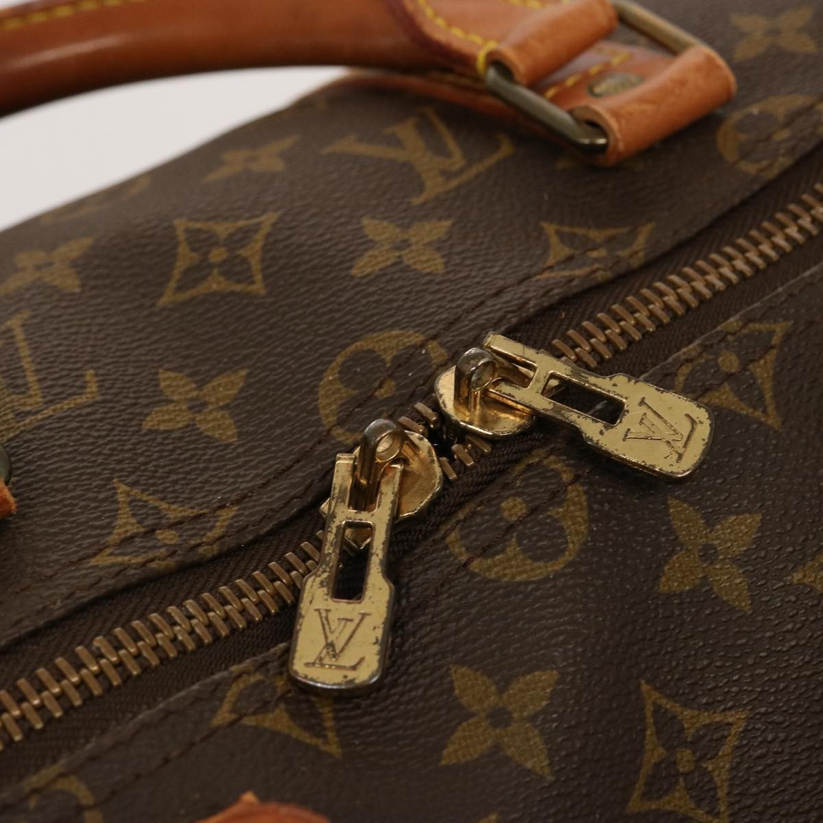Louis Vuitton Keepall Bag Monogram Canvas Brown Canvas Travel Bag Bag (Pre-Owned)