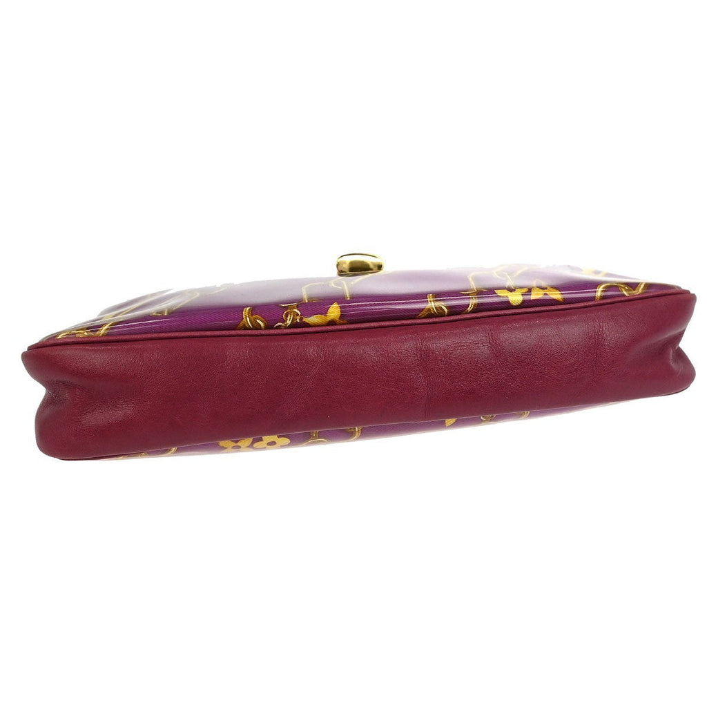 Louis Vuitton Charms Pochette Pvc Over Printed Silk Pink Pvc Clutche & Pouche Bag (Pre-Owned)