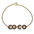 Chanel Cc Charm Bracelet Metal With Crystal Gold Gold_Plated Bracelet Jewelry (Pre-Owned)