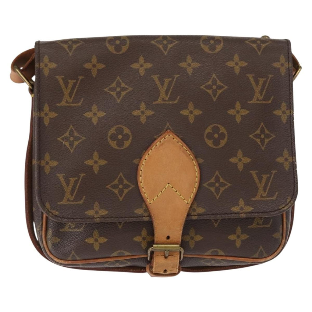 Louis Vuitton Cartouchiere Handbag Monogram Canvas Brown Canvas Shoulder Bag Bag (Pre-Owned)