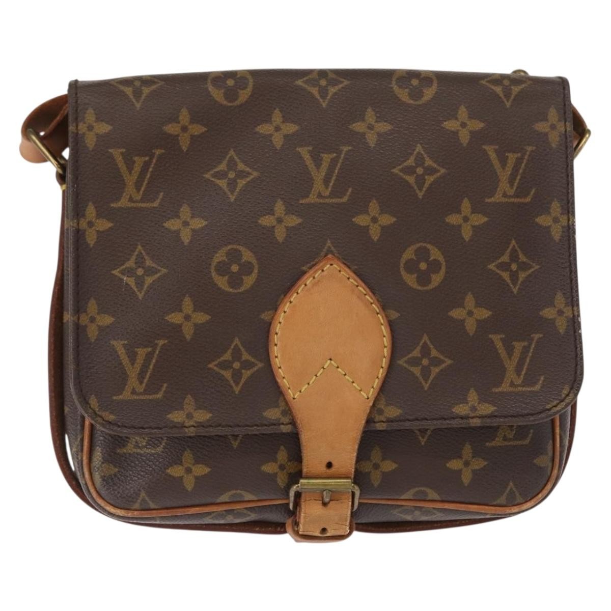 Louis Vuitton Cartouchiere Handbag Monogram Canvas Brown Canvas Shoulder Bag Bag (Pre-Owned)