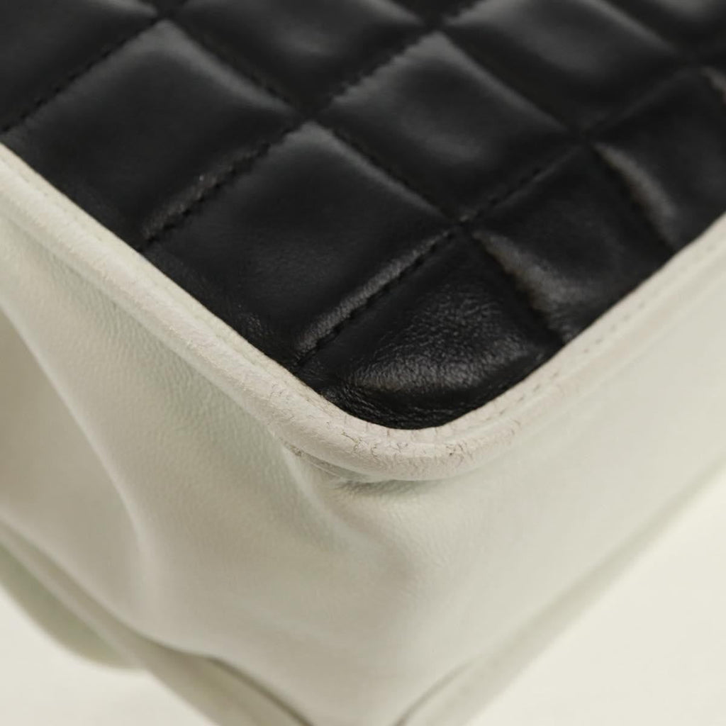 Chanel Chocolate Bar Mademoiselle Shoulder Bag Quilted Lambskin Black Leather Shoulder Bag Bag (Pre-Owned)