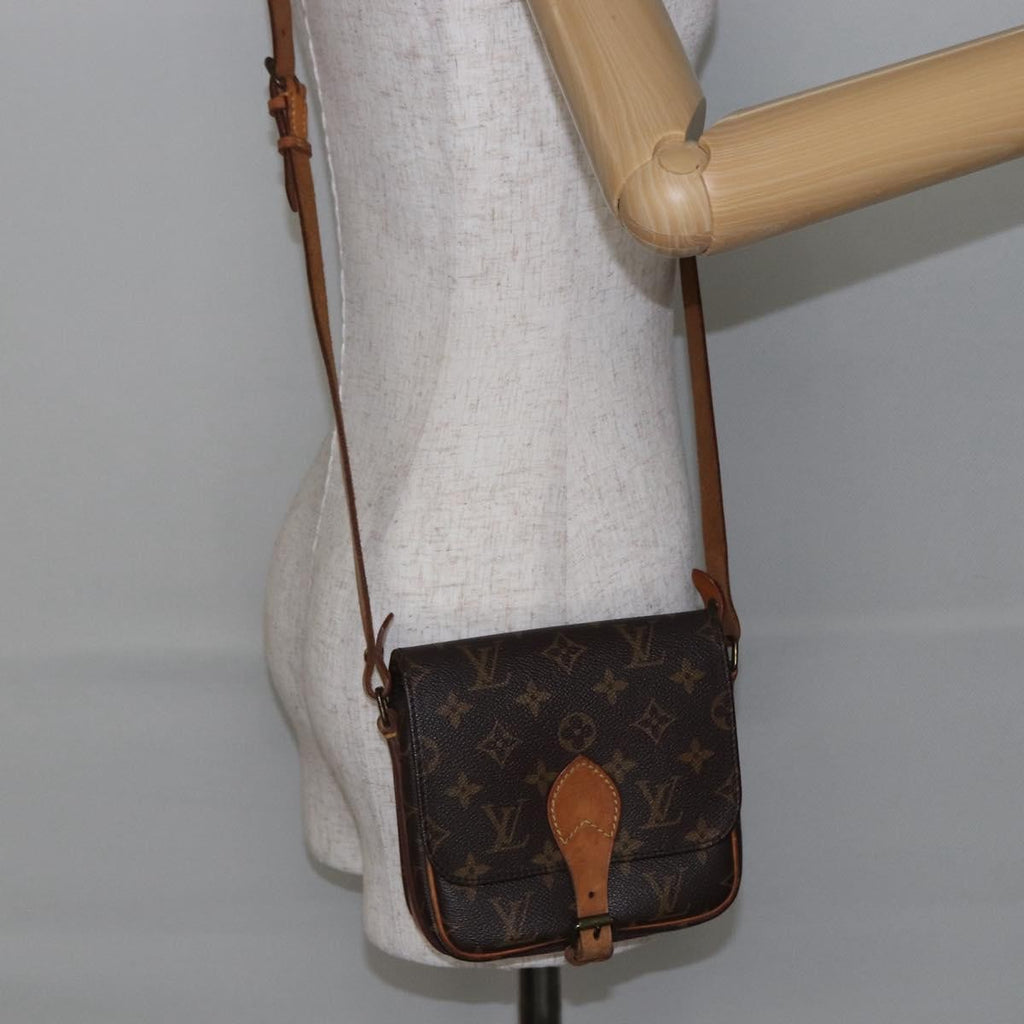 Louis Vuitton Cartouchiere Handbag Monogram Canvas Brown Canvas Shoulder Bag Bag (Pre-Owned)