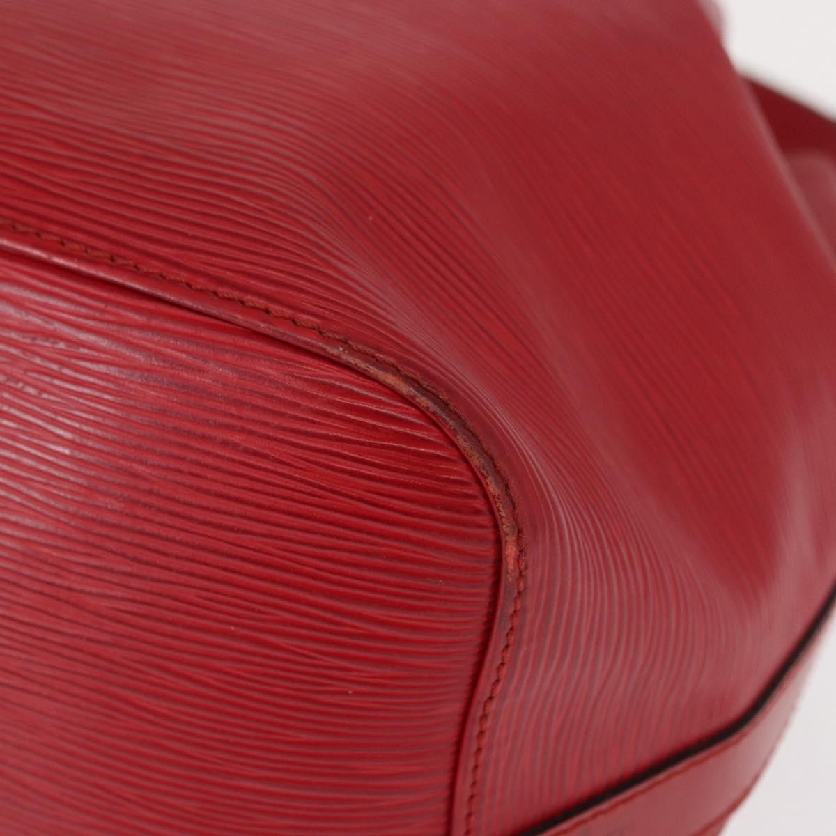 Louis Vuitton Petit Noe Handbag Epi Leather Red Leather Shoulder Bag Bag (Pre-Owned)