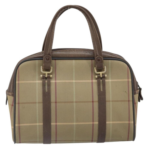 Burberry Nova Handbag Canvas Beige Canvas Handbag (Pre-Owned)
