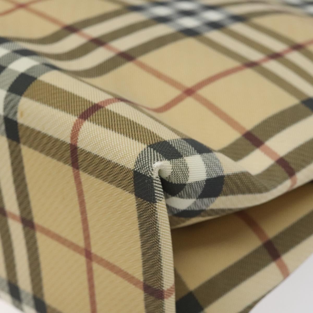 Burberry Nova Check Handbag Nova Check Canvas Beige Canvas Handbag (Pre-Owned)