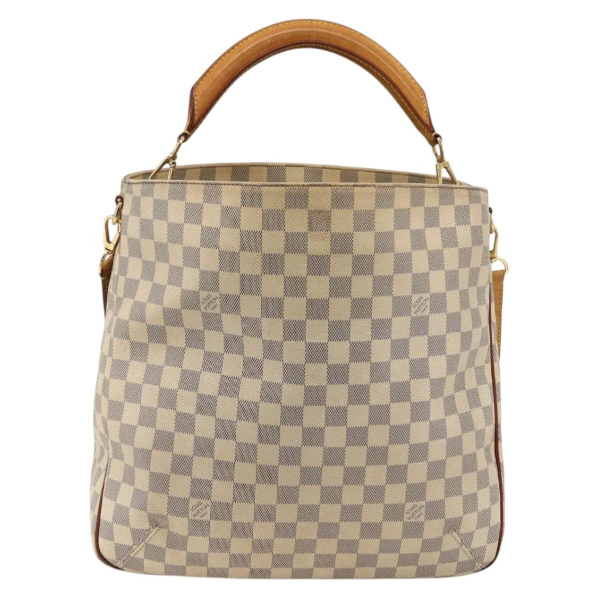 Louis Vuitton Soffi Handbag Damier Beige Canvas Handbag (Pre-Owned)