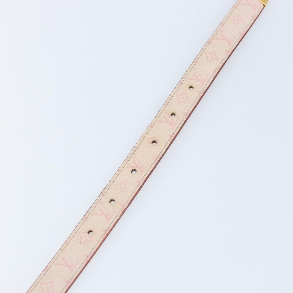 Louis Vuitton Signature Chain Belt Monogram Eclipse Canvas Pink Canvas Belts Accessory (Pre-Owned)