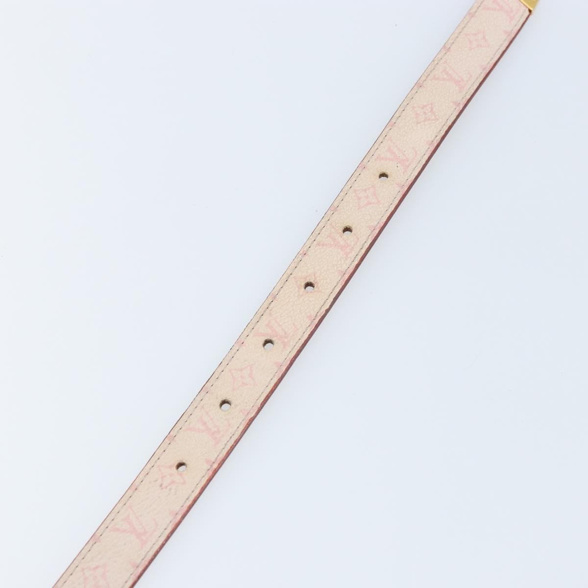 Louis Vuitton Signature Chain Belt Monogram Eclipse Canvas Pink Canvas Belts Accessory (Pre-Owned)