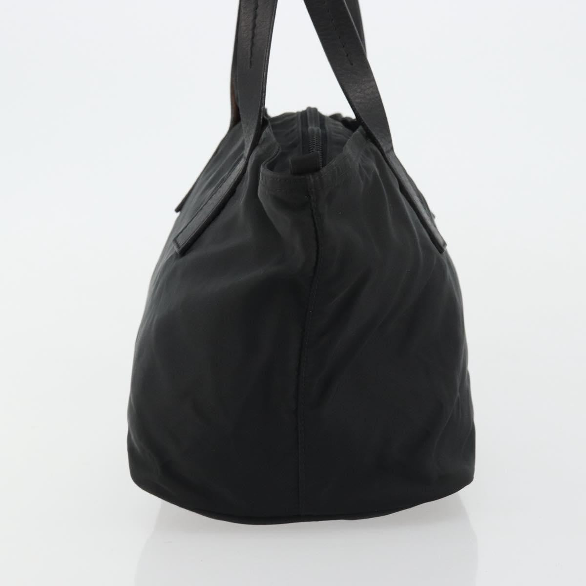 Prada Vintage Handbag Tessuto Black Nylon Handbag (Pre-Owned)