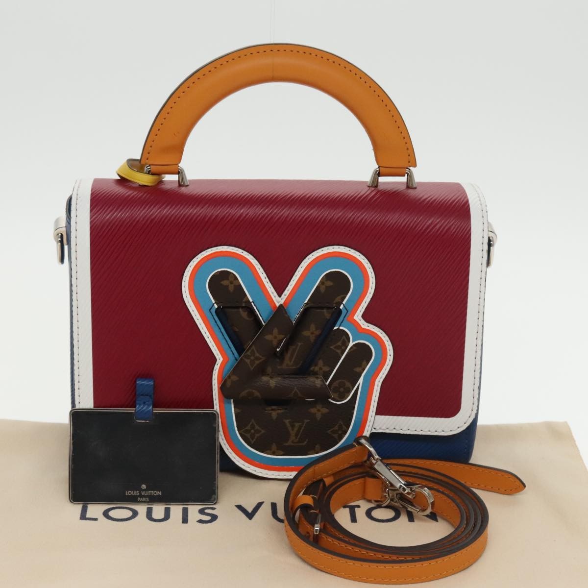 Louis Vuitton Twist Top Handle Bag Limited Edition Peace Love Epi And Monogram Canvas Multicolour Leather Bag (Pre-Owned)
