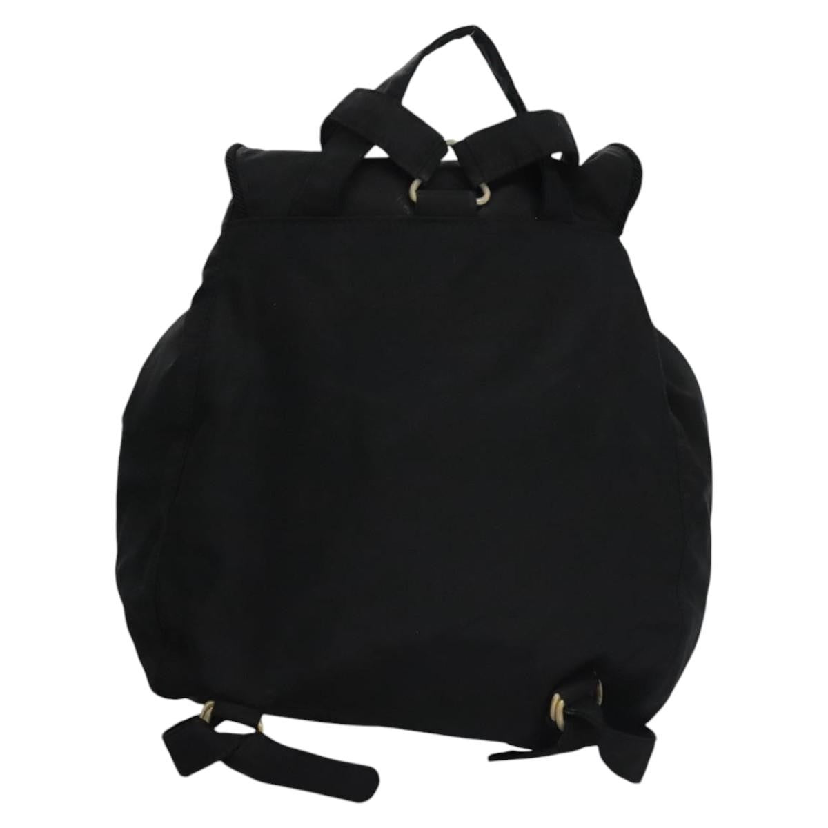 Prada Flap Drawstring Backpack Tessuto Black Nylon Backpack Bag (Pre-Owned)