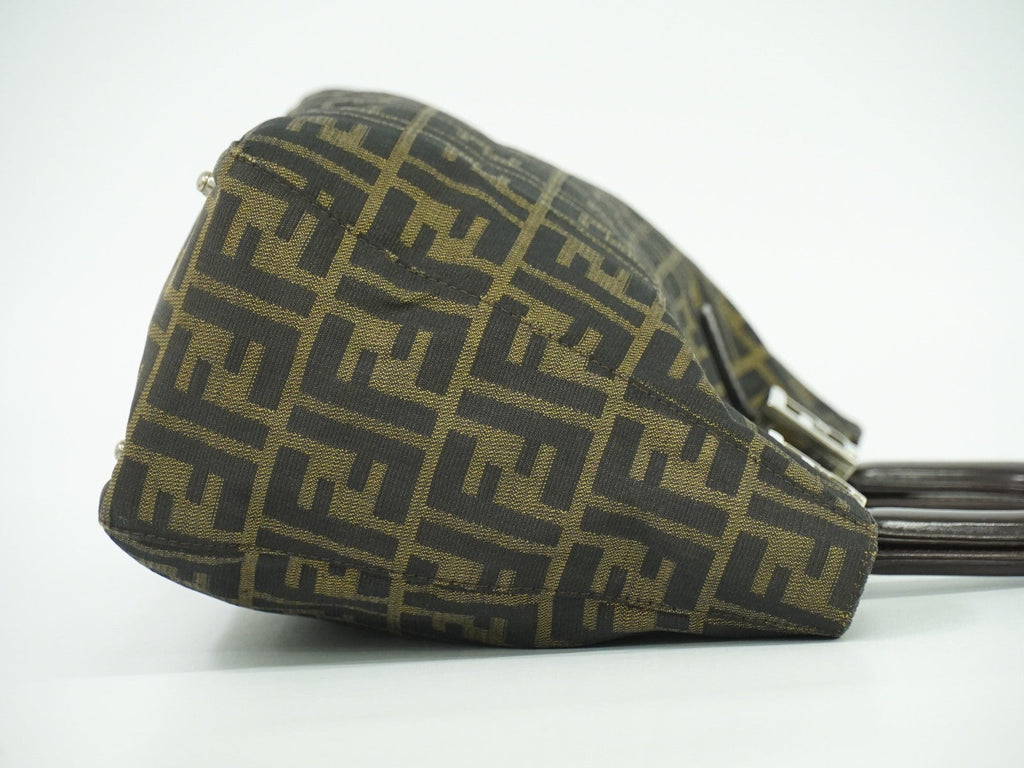 Fendi Zucca Tote Bag Ff Motif Brown Canvas Handbag (Pre-Owned)