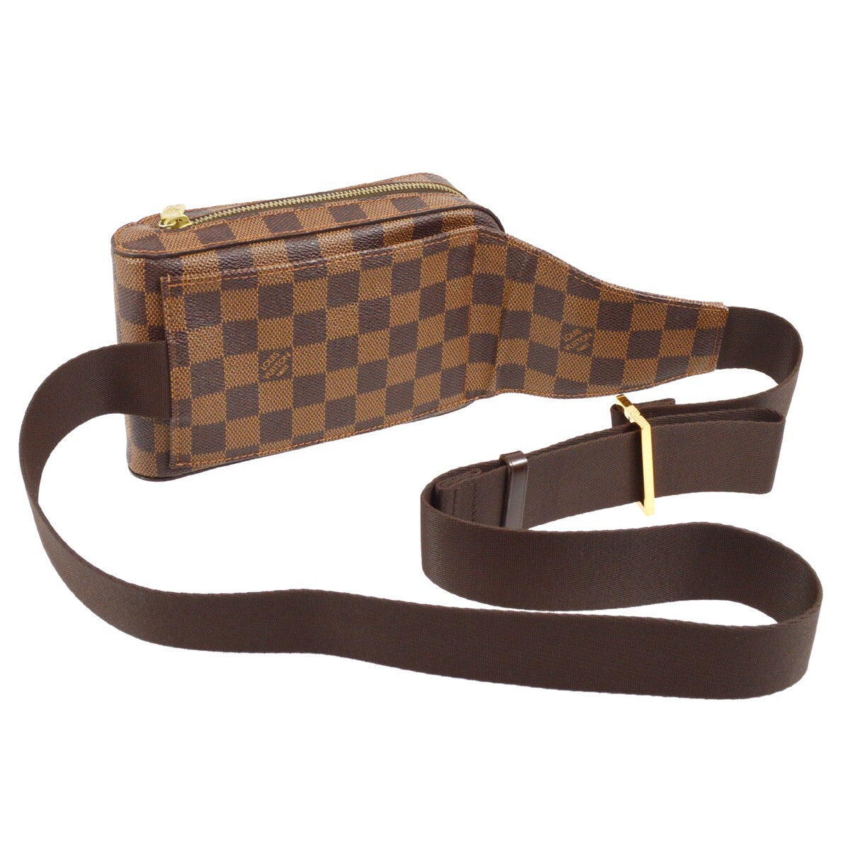 Louis Vuitton Geronimos Waist Bag Damier Brown Canvas Clutche & Pouche Bag (Pre-Owned)
