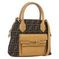 Fendi Vintage Zucca Handbag Zucca Brown Canvas Handbag (Pre-Owned)