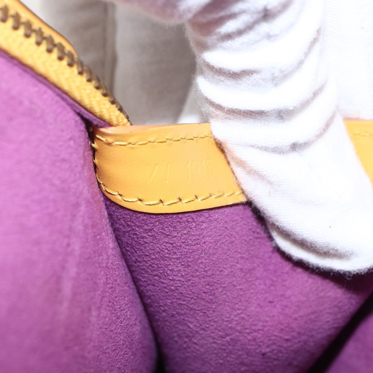 Louis Vuitton Lussac Handbag Epi Leather Yellow Leather Shoulder Bag Bag (Pre-Owned)