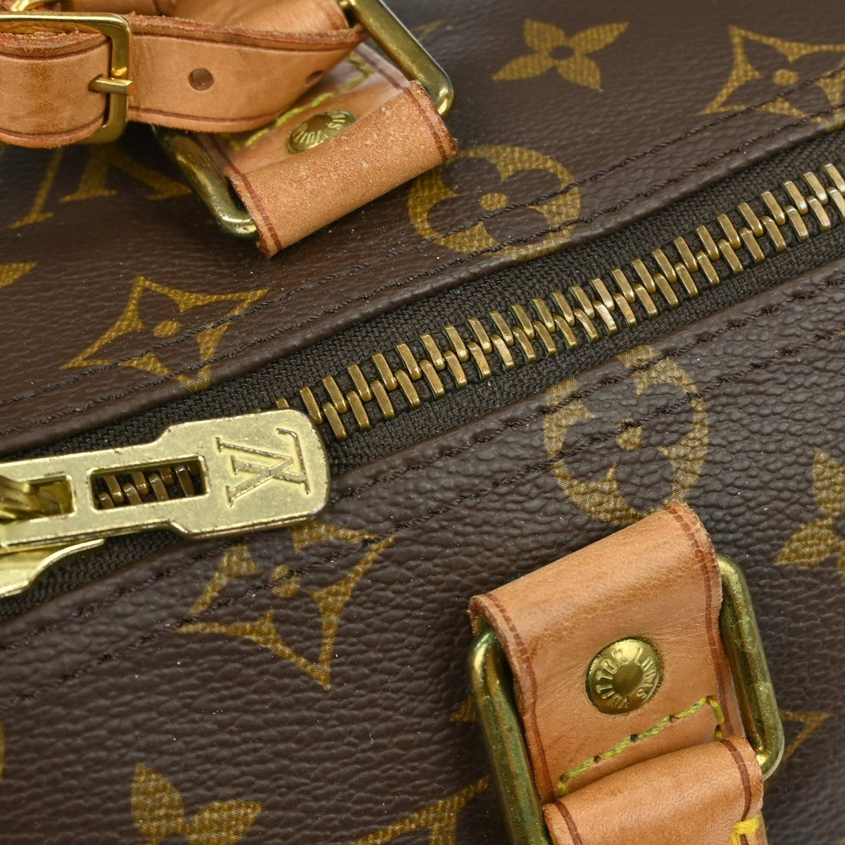 Louis Vuitton Keepall Bag Monogram Canvas Brown Canvas Travel Bag Bag (Pre-Owned)