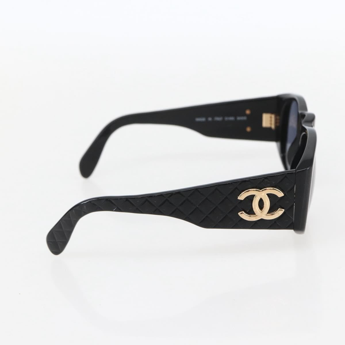 Chanel Cc Logo Matelasse Sunglasses Eye Wear Plastic Black Plastic Sunglasse Accessory (Pre-Owned)