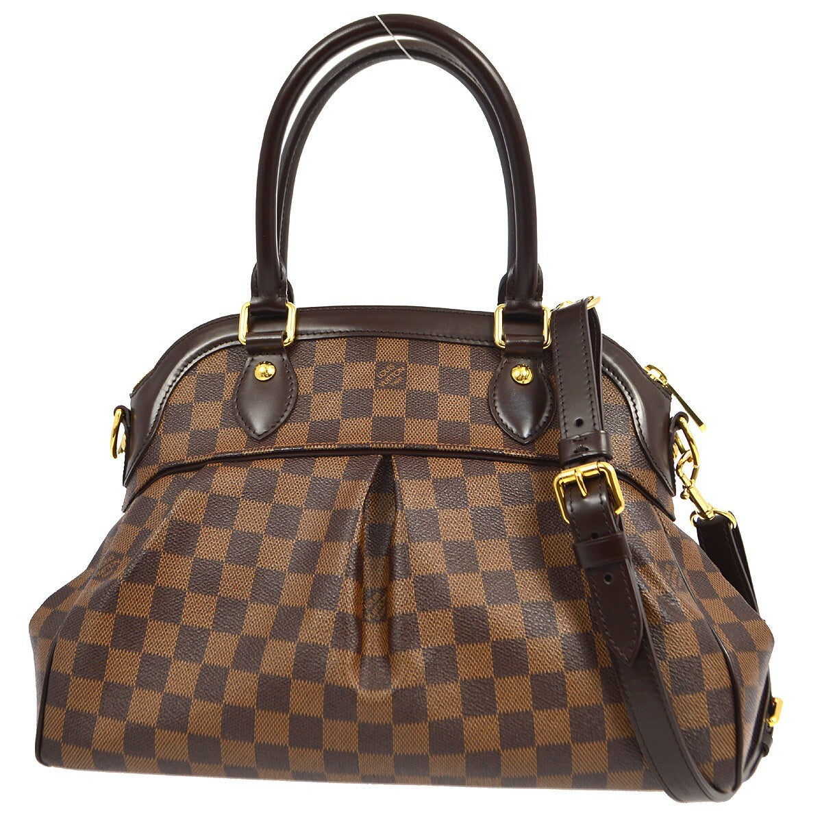 Louis Vuitton Trevi Handbag Damier Brown Canvas Handbag (Pre-Owned)