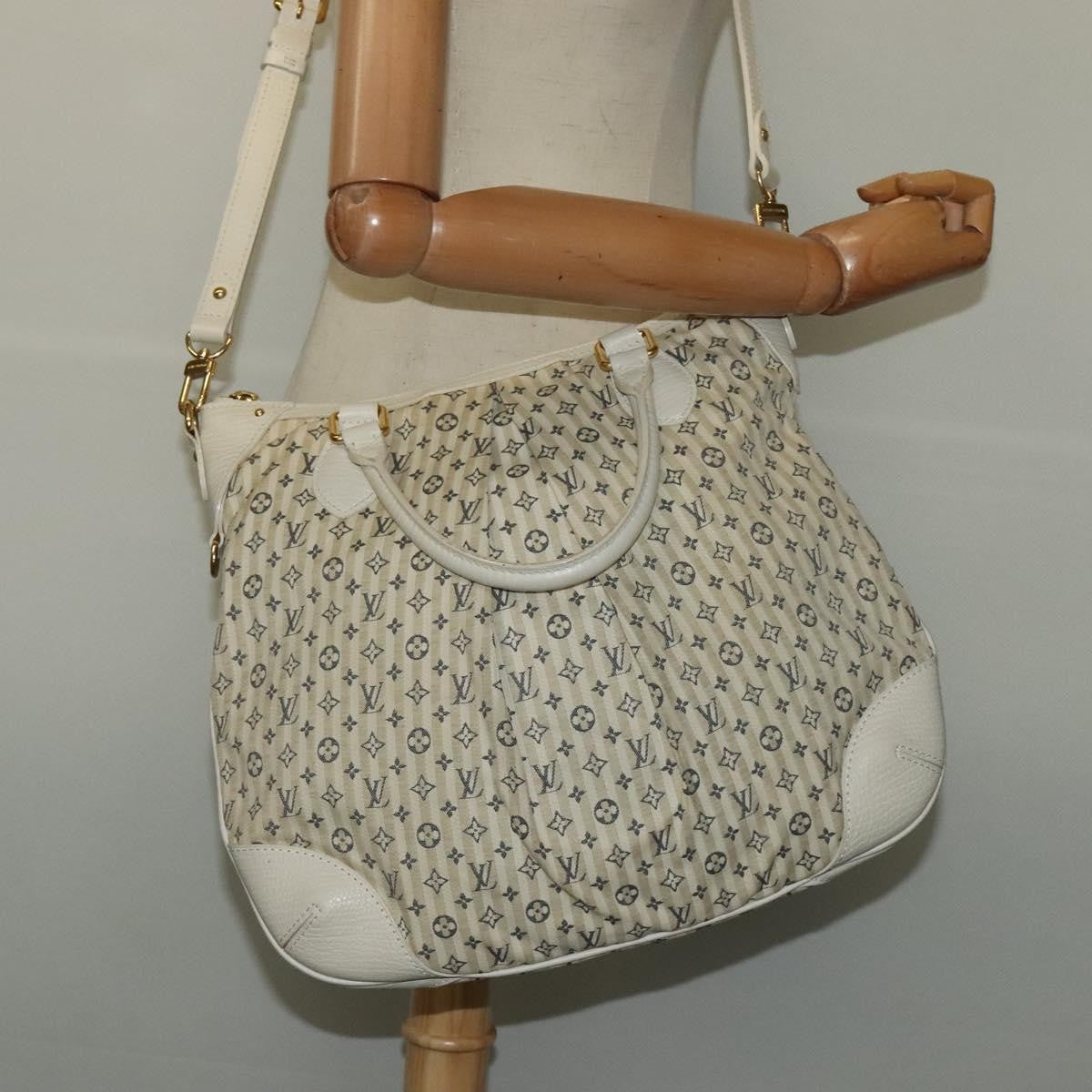 Louis Vuitton Marina Handbag Mini Lin Croisette Beige Canvas Handbag (Pre-Owned)