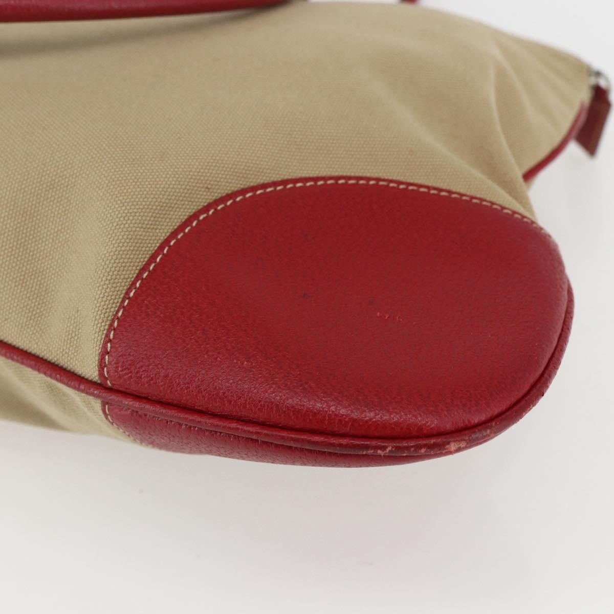 Prada Vintage Handbag Canvas Beige Canvas Handbag (Pre-Owned)