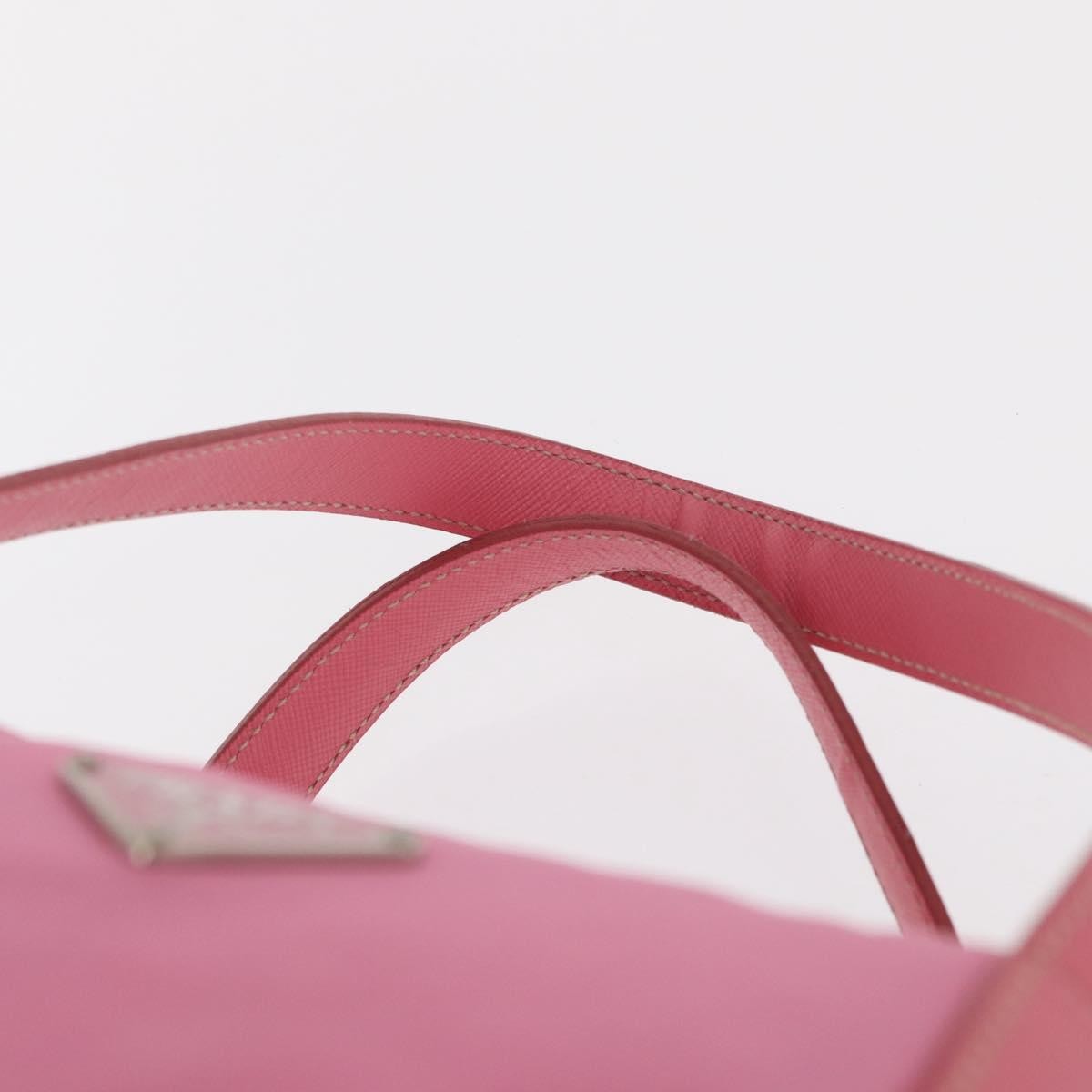 Prada Side Pocket Convertible Duffle Bag Tessuto Pink Nylon Handbag (Pre-Owned)