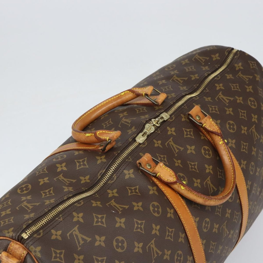 Louis Vuitton Keepall Bandouliere Bag Monogram Canvas Brown Canvas Travel Bag Bag (Pre-Owned)