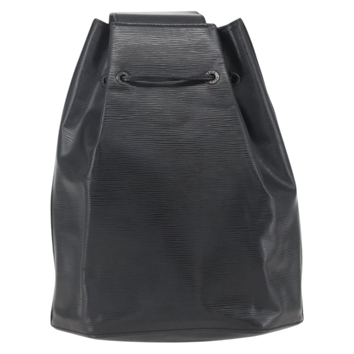Louis Vuitton Sac A Dos Drawstring Backpack Epi Leather Black Leather Backpack Bag (Pre-Owned)