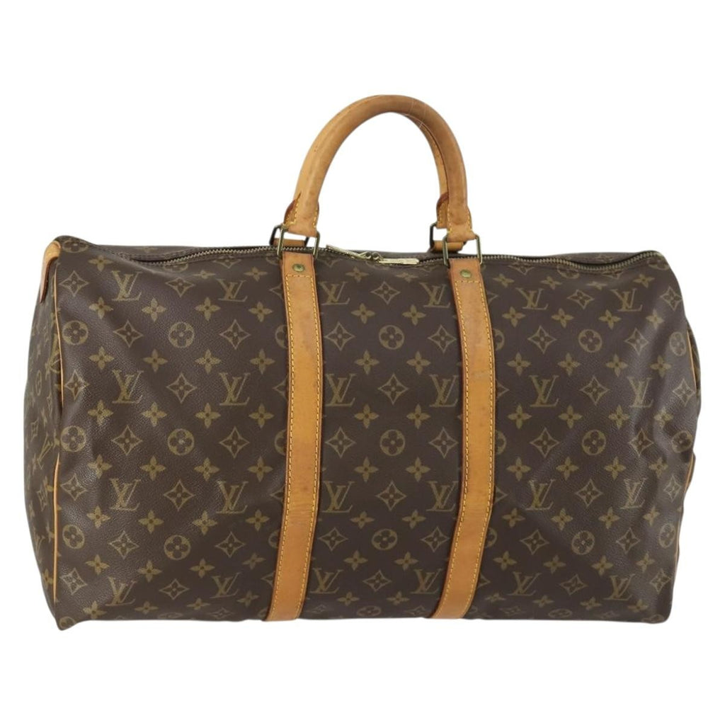 Louis Vuitton Keepall Bag Monogram Canvas Brown Canvas Travel Bag Bag (Pre-Owned)