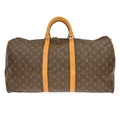 Louis Vuitton Keepall Bag Monogram Canvas Brown Canvas Travel Bag Bag (Pre-Owned)