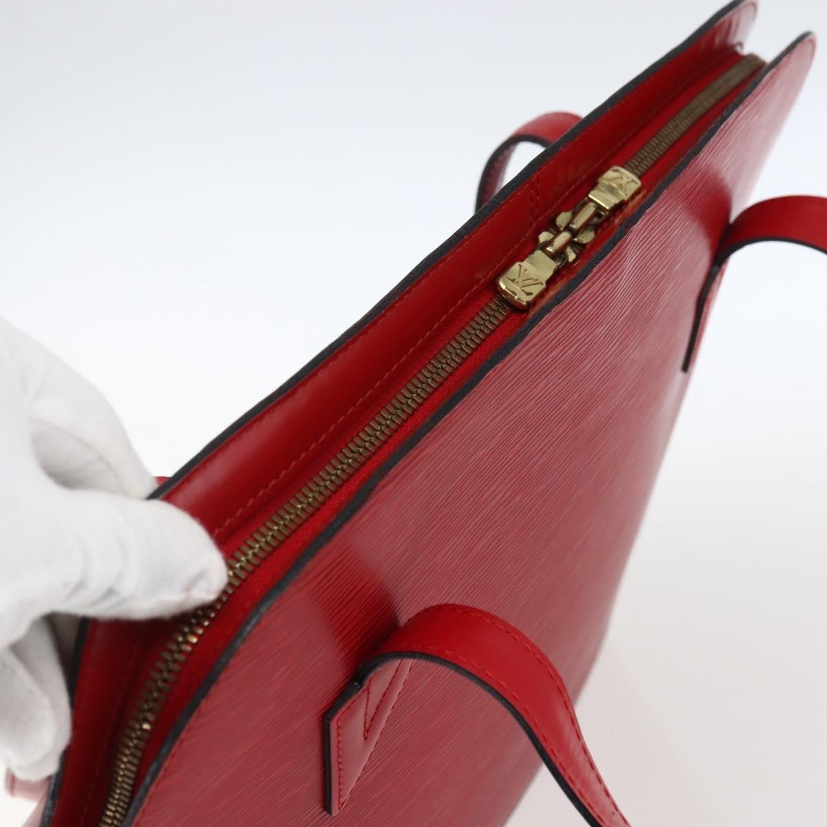 Louis Vuitton Lussac Handbag Epi Leather Red Leather Shoulder Bag Bag (Pre-Owned)