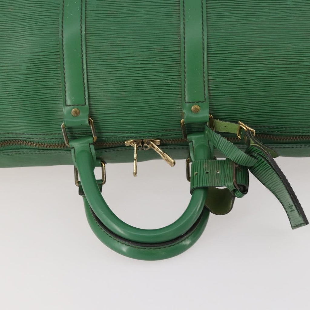 Louis Vuitton Keepall Bag Epi Leather Green Leather Travel Bag Bag (Pre-Owned)