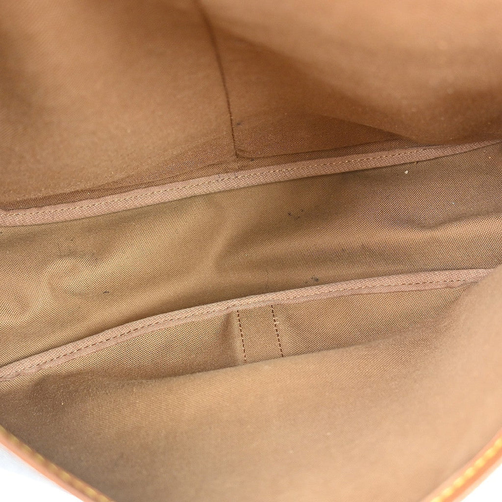 Louis Vuitton Saumur Handbag Monogram Canvas Brown Canvas Shoulder Bag Bag (Pre-Owned)