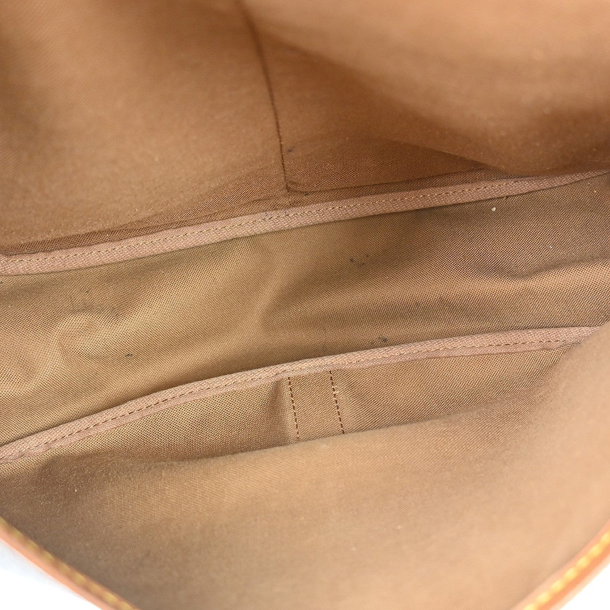 Louis Vuitton Saumur Handbag Monogram Canvas Brown Canvas Shoulder Bag Bag (Pre-Owned)