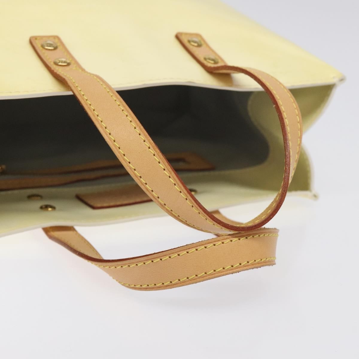 Louis Vuitton Reade Handbag Monogram Vernis Beige Patent_Leather Bag (Pre-Owned)