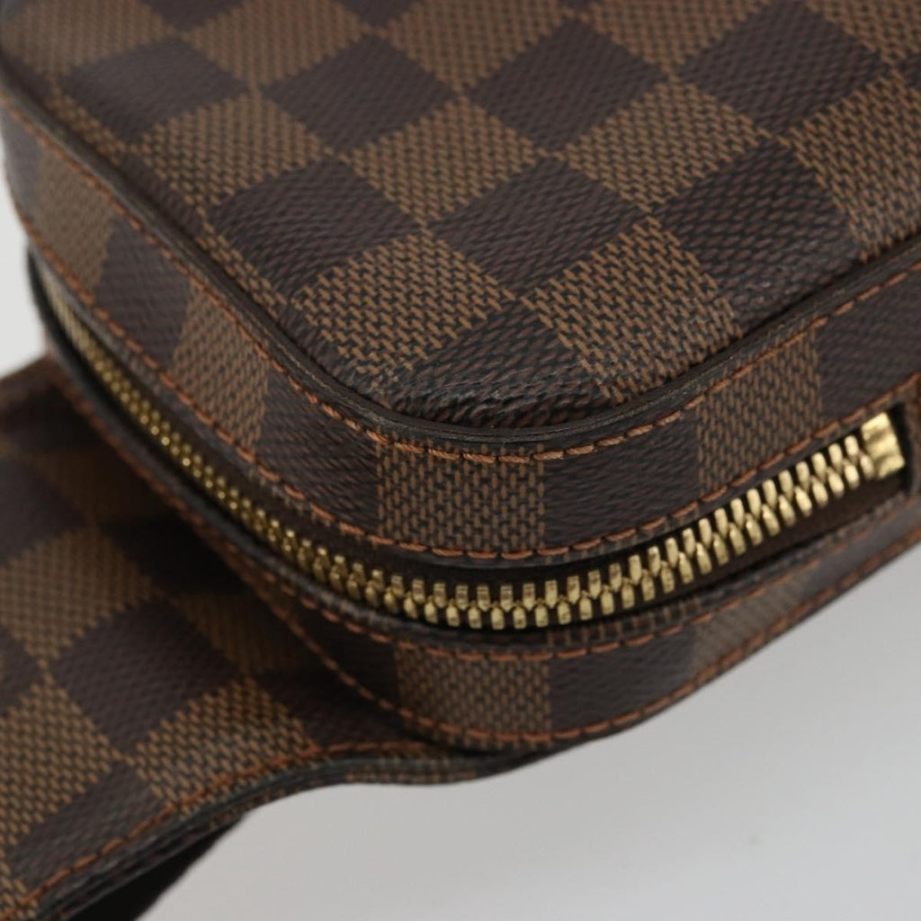 Louis Vuitton Geronimos Waist Bag Damier Brown Canvas Shoulder Bag Bag (Pre-Owned)