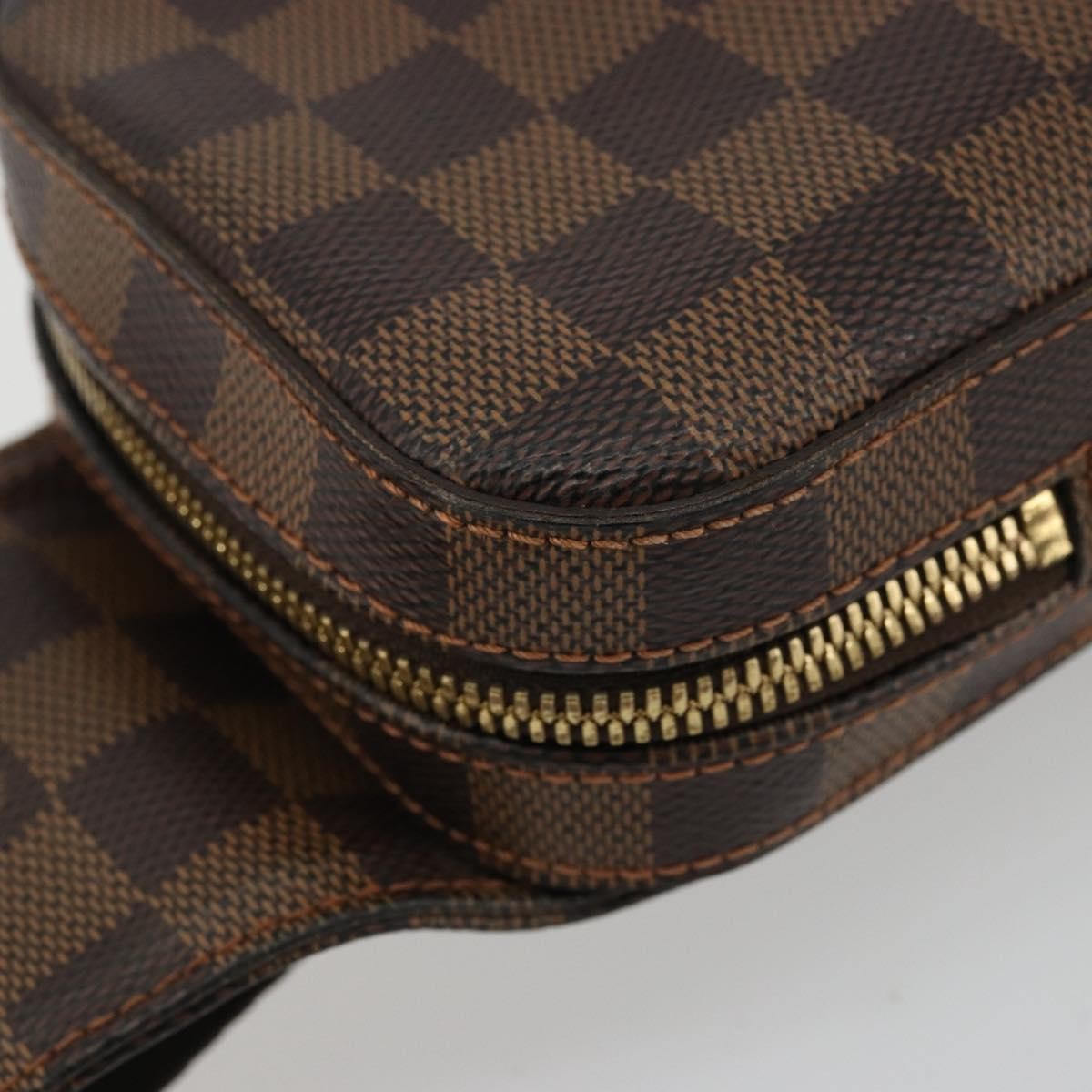 Louis Vuitton Geronimos Waist Bag Damier Brown Canvas Shoulder Bag Bag (Pre-Owned)