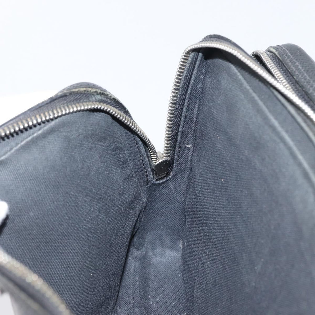 Louis Vuitton Pavel Handbag Taiga Leather Black Leather Clutche & Pouche Bag (Pre-Owned)