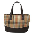 Burberry Nova Check Handbag Nova Check Canvas And Leather Beige Canvas Handbag (Pre-Owned)
