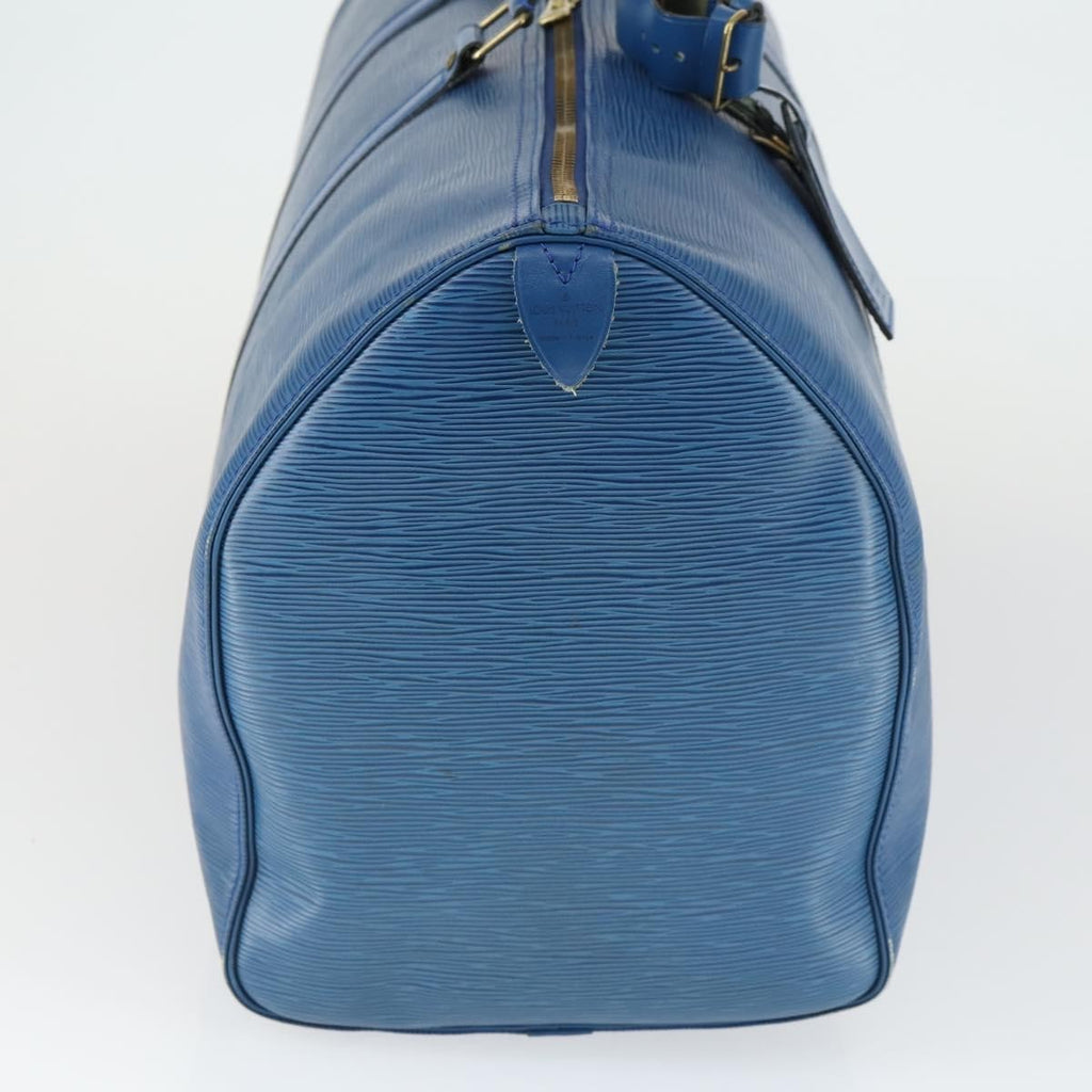 Louis Vuitton Keepall Bag Epi Leather Blue Leather Travel Bag Bag (Pre-Owned)
