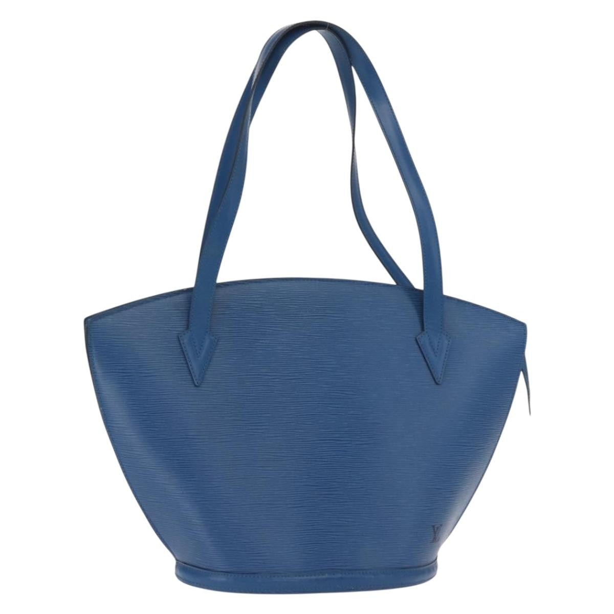 Louis Vuitton Saint Jacques Handbag Epi Leather Blue Leather Shoulder Bag Bag (Pre-Owned)