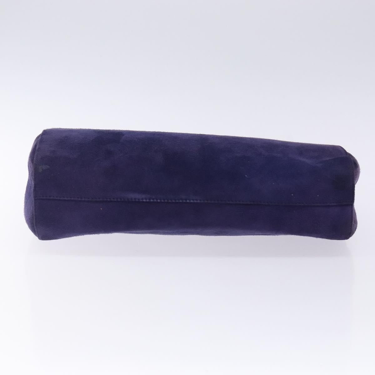 Prada Vintage Handbag Suede Purple Suede Handbag (Pre-Owned)