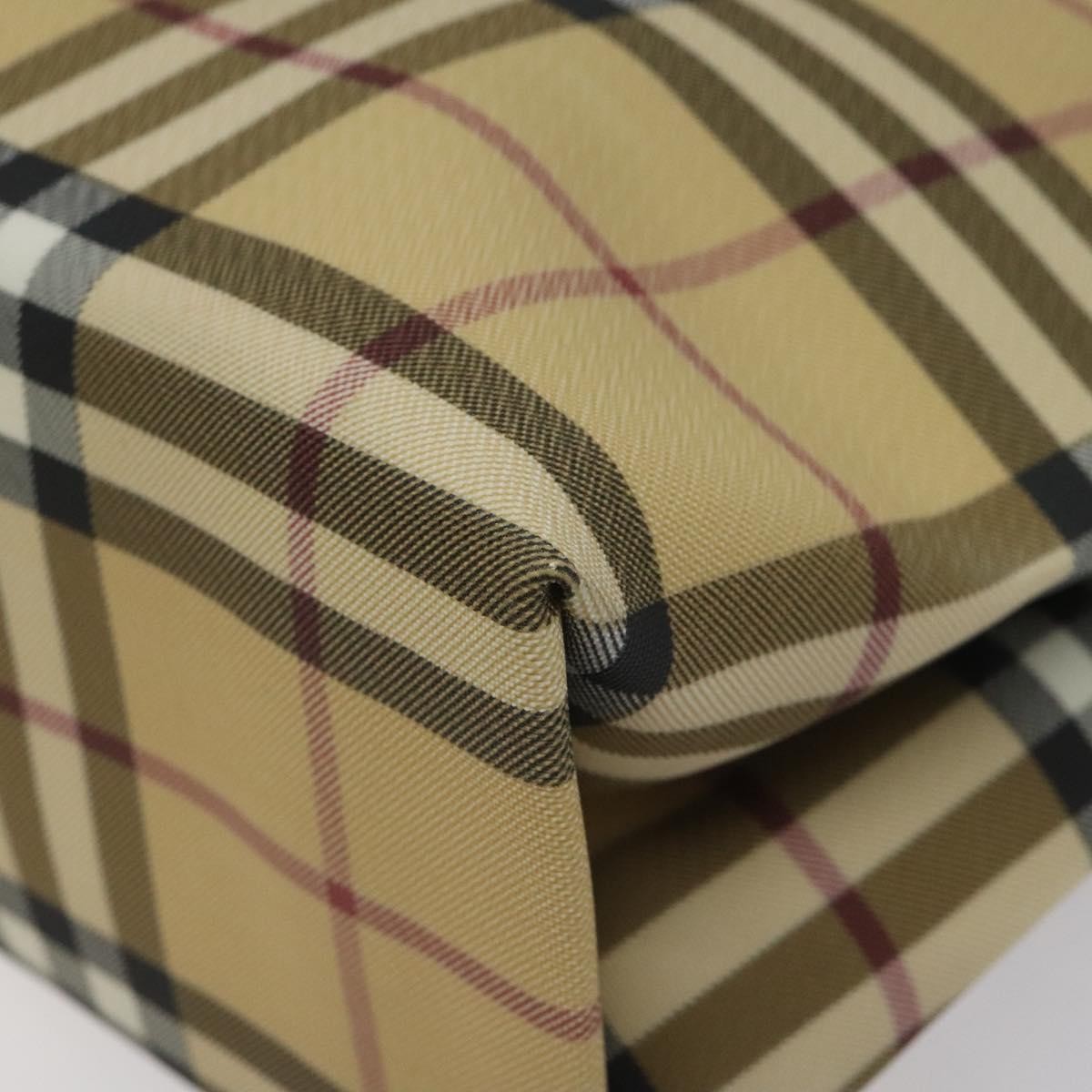 Burberry Nova Check Handbag Nova Check Canvas Beige Canvas Handbag (Pre-Owned)