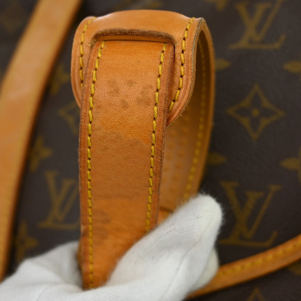 Louis Vuitton Saumur Handbag Monogram Canvas Brown Canvas Shoulder Bag Bag (Pre-Owned)